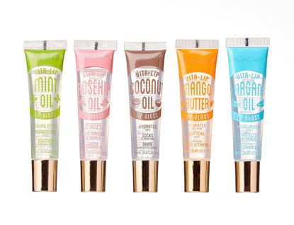 Picture of Broadway Vita-Lip Clear Lip Gloss 0.47oz/14ml (5PCS Mint & Coconut & Rosehip & Mango Butter & Argan Oil) (5 PCS SET)