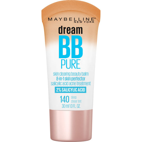Picture of Maybelline New York Dream Pure Skin Clearing BB Cream, 8-in-1 Skin Perfecting Beauty Balm With 2% Salicylic Acid, Sheer Tint Coverage, Oil-Free, Deep, 1 Count