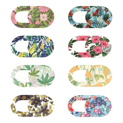 Picture of Webcam Cover 8 Packs, Ultra-Thin Camera Cover Privacy Protector, Cover Slide for Laptop/Mac/MacBook Air/iPad/iMac/PC/Phone Webcam Covers Laptop Accessories (Flowers)