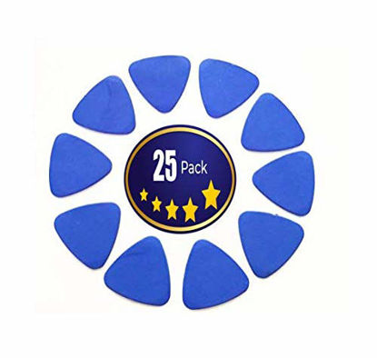 Picture of Deal Maniac 25 Pieces Universal Triangle Plastic Pry Opening Tool compatible with iPhone, Galaxy, Pixel Mobile Phone Laptop Tablet LCD Screen Case Disassembly Blue Guitar Picks