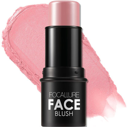 Picture of FOCALLURE Cream Blush Makeup,Buildable Blush Stick for Cheeks,Matte and Dewy Finish,Long Wearing,Easy Application,Lightweight Multi Stick,BABY PINK