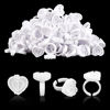 Picture of Glue Rings INFILILA Glue Rings for Eyelash Extensions 100PCS Disposable Rings for Lashes Lovely Heart Shape Lash Fan Blossom Glue Cups Lash Extension Supplies Lash Supplies for Eyelash Extensions