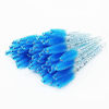 Picture of i-Laesh 100 Pcs Crystal Eyelash Brush Mascara Wands Disposable Eyebrow / Lash Brushes for Eyelashes Extensions Eye Makeup Kit Lashes Applicator Tool Spoolies (Crystal Blue)