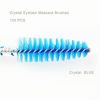 Picture of i-Laesh 100 Pcs Crystal Eyelash Brush Mascara Wands Disposable Eyebrow / Lash Brushes for Eyelashes Extensions Eye Makeup Kit Lashes Applicator Tool Spoolies (Crystal Blue)