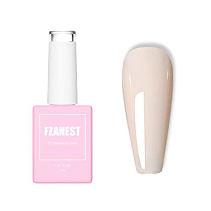 Picture of FZANEST 15ml Gel Nail Polish,Beige Gel Polish,Natural Nude Nail Gel Polish Solid Color #15