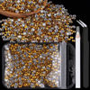 Picture of 4000pcs 4mm Resin Rhinestones Bulk, Mineral Gold Flatback Round Jelly Rhinestones Bedazzling Non Hotfix Crystal Gems Large Quantity Wholesale for DIY Crafts Clothes Tumblers Face Makeup Manicure