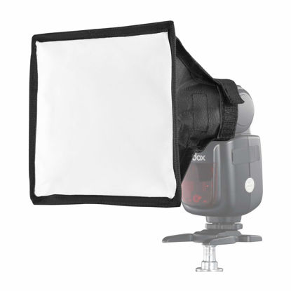 Picture of SUPON 15cm x 17cm/ 6" x 7" Universal Collapsible Mini Flash Diffuser Studio Softbox Compatible for Canon, Nikon,Sony, Pentax, Olympus, Panasonic Lumix,Neewer,Godox,Youngnuo Flash etc