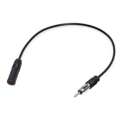 Picture of Bingfu Car Radio Antenna Extension Cable 50cm / 20 inch FM AM Radio Car Antenna Extension Cable Cord DIN Plug Connector Coaxial Cable for Vehicle Truck Car Stereo Head Unit CD Media Receiver Player