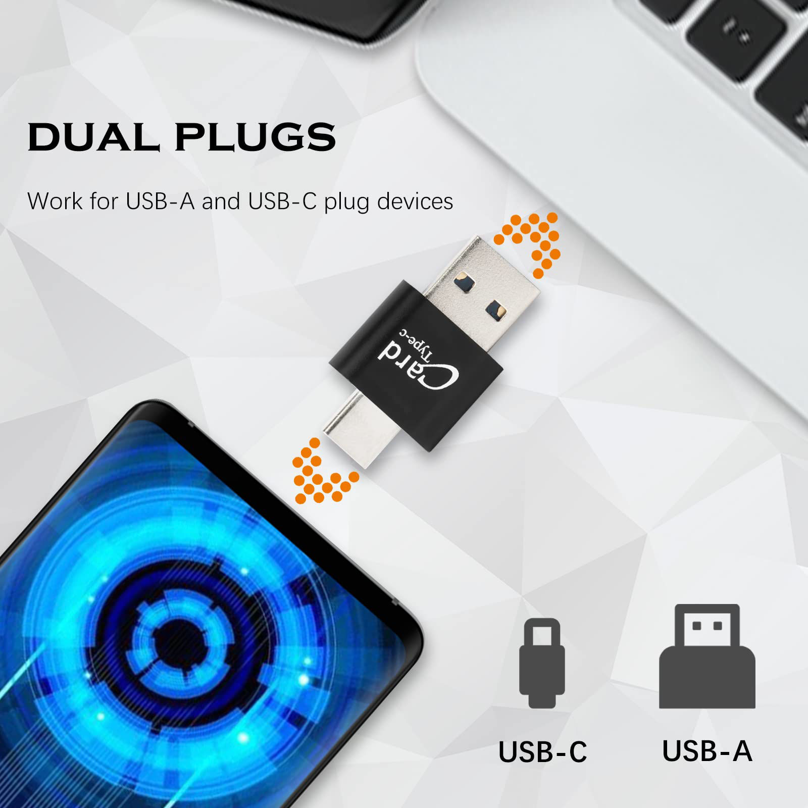 GetUSCart [2 Pack] Micro SD Card Reader for Android Phone,Micro SD