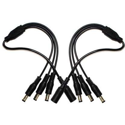 Picture of 2-Pack 1 to 3 Way DC Power Splitter Cable, Plug 5.5mm x 2.1mm