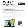 Picture of Webcam Cover Slider, Laptop Camera Cover 0.02in Ultra-Thin fits Echo Spot Smartphones Tablets Macbooks Computers Desktops with Strong Adhensive, Protecting Privacy and Securtiy