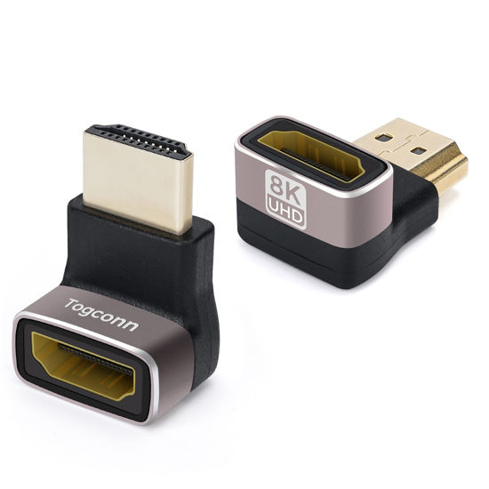 GetUSCart Togconn 8K HDMI Adapter 90 Degree and 270 Degree Gold