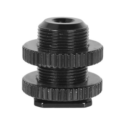 Picture of CAMVATE 5/8"-27 Male Threaded Cold Shoe Adapter to Hot Shoe for Microphone Mic Mount - 0953