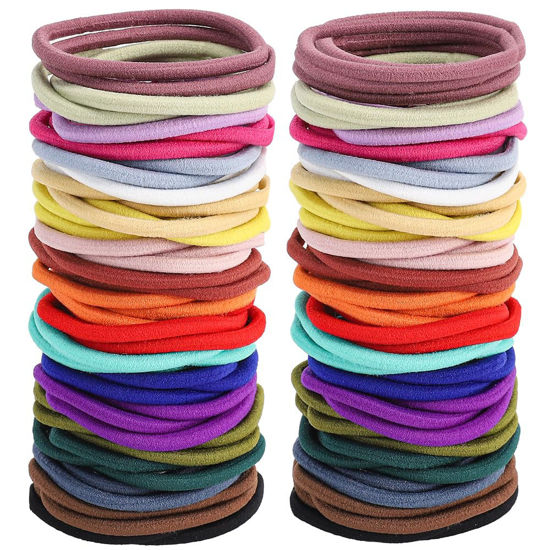 GetUSCart 100PCS Hair Elastics Hair Ties 4MM Colorful Ponytail
