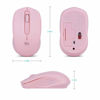 Picture of Rii Wireless Mouse 1000DPI for PC, Laptop, Windows,Office Included Wireless USB dongle (Pink)
