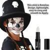 Picture of Go Ho Makeup Clown White Cream-Blendable Stick - White Eye Black Stick,Face Body Paint Professional SFX Makeup,Safe Facepaint Nose&Lip Smacking for Halloween Mime Makeup(White)