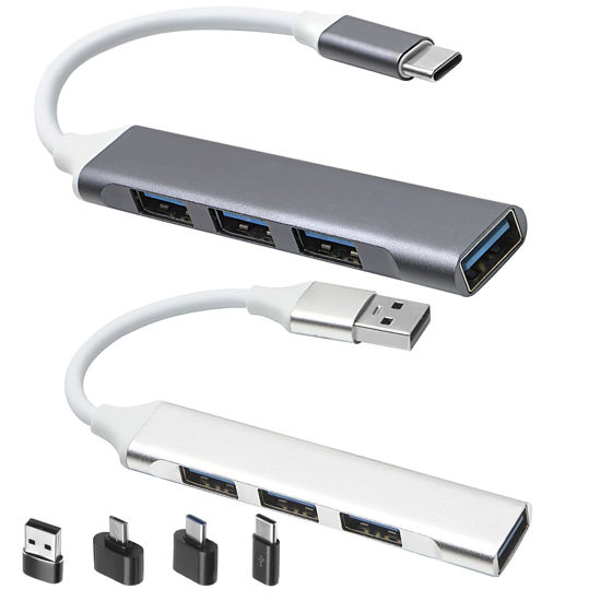 GetUSCart- 2pcs USB C Hub USB Hub 3.0,4-Port USB C to USB Adapter USB to USB  C Adapter,Ultra-Slim USB C Adapter USB Splitter,USB C Dock USB Extender for  Laptop,iMac Pro,MacBook Air,Mac,USB to