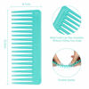 Picture of Large Hair Detangling Comb, Wide Tooth for Curly, Wet Dry Hair, No Handle Comb Styling Shampoo Comb (White, Cyan)
