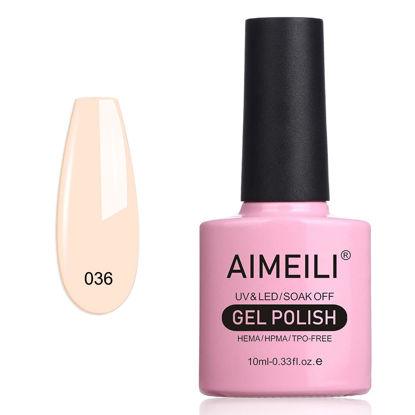 Picture of AIMEILI Soak Off UV LED Gel Nail Polish - Soft Pink (036) 10ml
