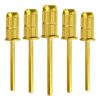 Picture of 5pcs - PANA 3/32” Standard Mandrel E-File Nail Drill Bits for Sanding Band and Manicure, Acrylics, and Gel Nails (Color: Gold)