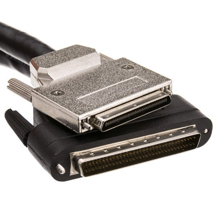 Picture of SCSI III Cable, VHDCI 68 (0.8mm) Male to HPDB68 (Half Pitch DB68) Male, Offset Orientation, 6 Foot