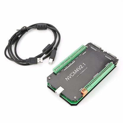 Picture of Oumefar NVCM 4 Axis CNC Controller Ethernet MACH3 Motion Control Card Double-Isolation USB Interface Board Card for Stepper Motor