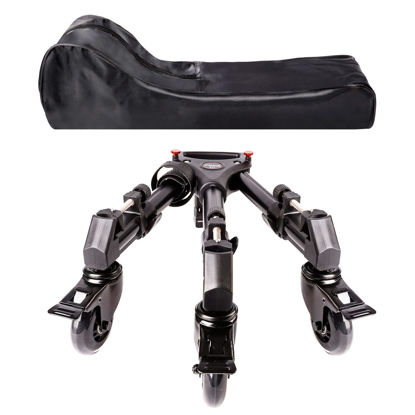 Picture of COMAN Professional Tripod Dolly - Heavy Duty with Adjustable Leg Mount with 3-inch Wheel and Carrying Case Compatible with Most Tripods Perfect for Cameras Camcorder and Lighting Equipment