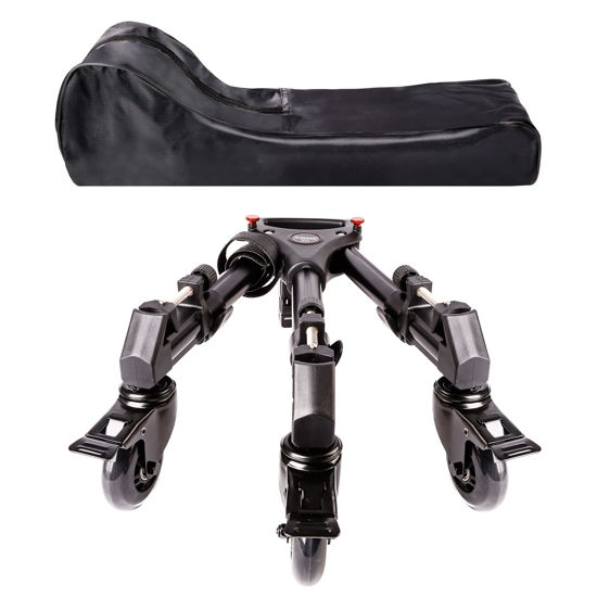 Picture of COMAN Professional Tripod Dolly - Heavy Duty with Adjustable Leg Mount with 3-inch Wheel and Carrying Case Compatible with Most Tripods Perfect for Cameras Camcorder and Lighting Equipment