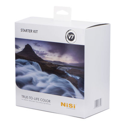 Picture of NiSi V7 Starter Kit | 100mm Square Filter Holder, 82mm Ring with True Color CPL, 3 Adapter Rings, Includes 3-Stop Medium GND and 10-Stop ND Filters | Long-Exposure and Landscape Photography