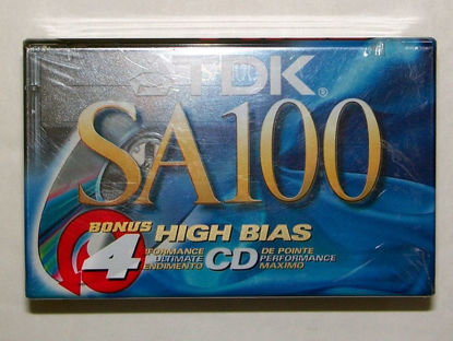 Picture of TDK SA100-4 100-Minute High Bias IECII/Type II Blank Audio Cassette (4-Pack)