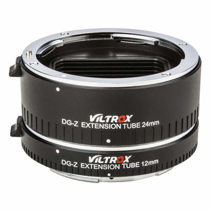 Picture of VILTROX DG-Z Automatic Extension Tube Macro Lens Adapter Ring Set(12mm+24mm) Support TTL and AE for Nikon Z Mount Z6 Z7 Z50 Cameras