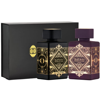 Picture of Bade'e Al Oud for Glory & Bade'e Al Oud Amethyst EDP - Eau de Parfum 100ml(3.4 oz) with Magnetic Gift Box Perfect For Holiday Gifting | Christmast Gift Basket | by Lattafa Perfumes
