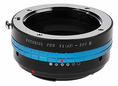 Picture of Fotodiox Pro Lens Mount Adapter, Yashica 230 AF Lens to Canon EOS M (EF-m) Mount Mirrorless Camera Adapter with Lens Aperture Control Dial