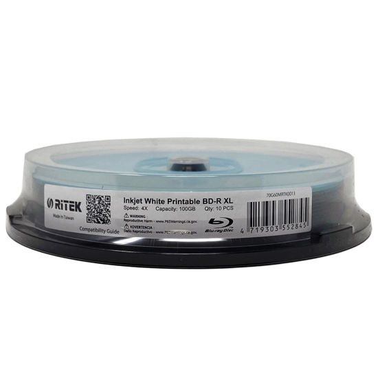 GetUSCart- 10 Pack Ritek BD-R XL BDXL 100GB Archival Grade Triple ...