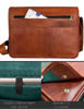 Picture of RUSTIC TOWN 14 inch Vintage Crossbody Genuine Leather 13.3-inch Laptop Messenger Bag Gifts for Him Her (Medium, Brown)