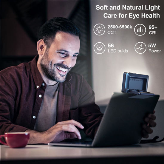 GetUSCart LitONES Portable Business Video Conference Lighting, Foldable cam Light with