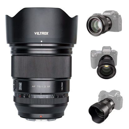 Picture of VILTROX AF 75mm f/1.2 f1.2 XF Fuji X-Mount Lens, APS-C Prime Lens Large Aperture for Fujifilm X Mount Camera X-T5 X-H2 X-H2S X-T30 II X-T4