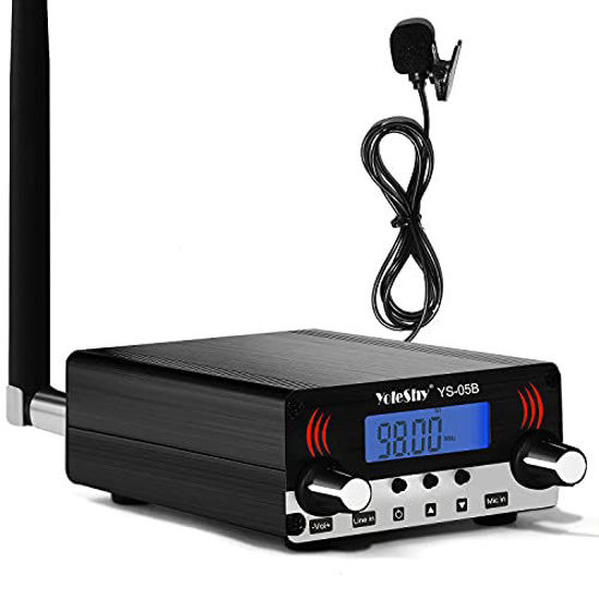 05B 0.5W FM Transmitter, Mini Radio Stereo Station PLL LCD with