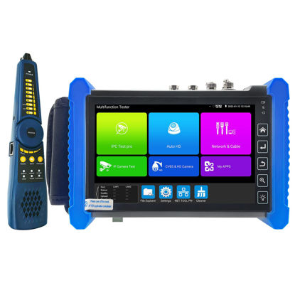 Picture of Rsrteng CCTV Tester,IPC-7600COVTADHS Plus 8K 32MP IP Camera Tester with Cable Tracer 4K 8MP AHD CVI TVI SDI CVBS Test Full Features 7” Touch Screen Monitor Support OPM VFL TDR HDMI VGA WiFi Audio POE
