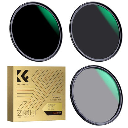 Picture of K&F Concept 40.5mm Lens Filter Kit Neutral Density ND8 ND64 CPL Circular Polarizer Filter Set with 24 Multi-Layer Coatings for Camera Lens