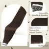 Picture of Full Shine 22 Inch Tape in Extensions Color 2 Darkest Brown Real Human Tape in Remy Hair Extensions Double Sided Seamless Tape ins 20 Pcs 50g Glue in Hair Extensions