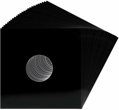 Picture of (25) 12" Record Jackets - Black (Glossy Finish) - with Hole - #12JWBKHH - Protect Against Dust and Wear!