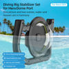 Picture of TELESIN Dome Port with Diving Stabilizer Kit for GoPro Hero 11 Hero 10 Hero 9 Black, Underwater Waterproof Housing Dive Case Diving Rig Tray Anti-Fog Insert for Go Pro 10 9 Accessories