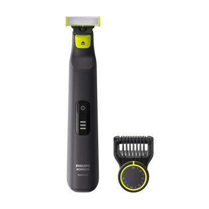 Picture of Philips Norelco OneBlade Pro Hybrid Electric Trimmer and Shaver, Black, 2 Piece, QP6530/70, Old Version