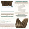 Picture of Full Shine Balayage Tape in Extensions 20 Inch Tape in Human Hair 4/24/4 Medium Brown to Honey Blonde Tape ins Human Hair Skin Weft Tape Hair Extensions 50 Gram 20Pcs Double Sided Tape Hair