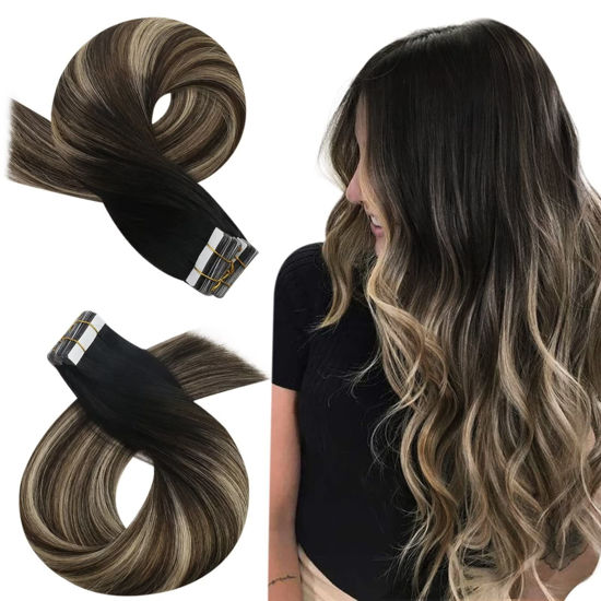 GetUSCart Moresoo Tape in Hair Extensions Human Hair Balayage 20