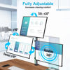 Picture of MOUNTUP Triple Monitor Stand, Height Adjustable Monitor Desk Mount Fit for Three 17 to 32 Inch Computer Screens, Stacked Monitor Arm for 3 monitors, with C-Clamp and Grommet Base,up to 17.6lbs per Arm