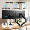 Picture of ErgoFocus Dual Monitor Mount Fits 13 to 32 Inch Computer Screen, Dual Monitor Arm Hold up to 19.8lbs Each, Full Motion Monitor Desk Mounts for 2 Monitors, Gas Spring Monitor Stand, VESA Mount