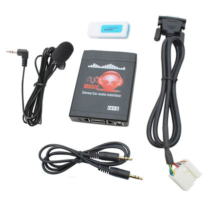 Picture of Bluetooth Car Kit, 3 in 1 Car Audio Input Adapter with AUX USB Bluetooth for Honda Accord Civic CRV Odyssey Fit Pilot Element Ridgeline Acura MDX TSX CSX