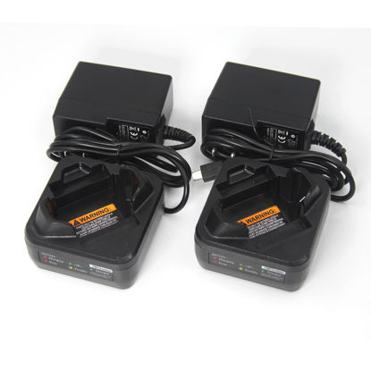 Picture of (2-Pack) PMLN7109A PMLN7109 Single Battery Charger Compatible with Motorola TLK100 SL300 SL300e SL3500e SL1M SL1600 SL2600 Portable Radio